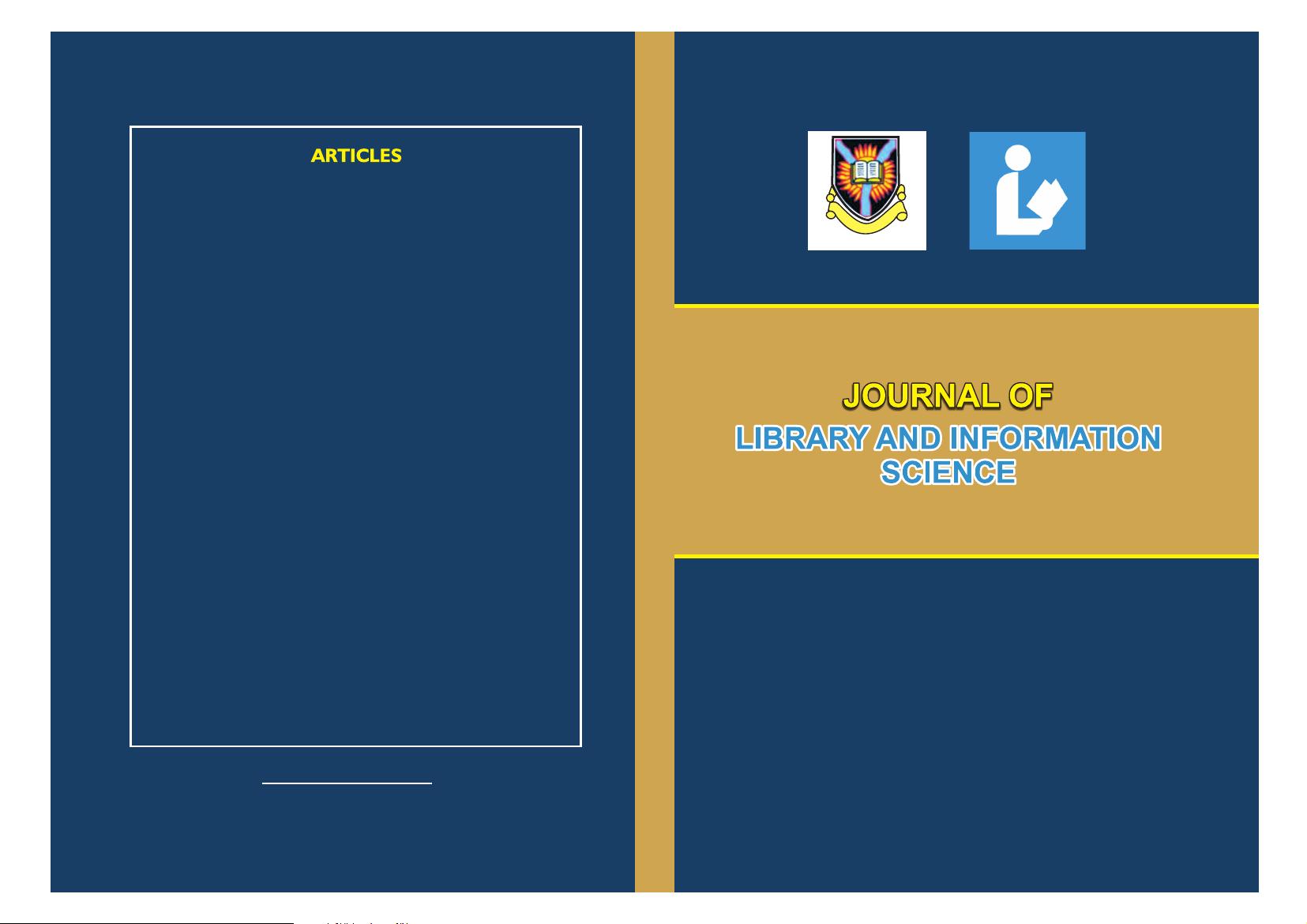					View Vol. 4 No. 1 (2021): UNIVERSITY OF IBADAN JOURNAL OF LIBRARY AND INFORMATION SCIENCE
				