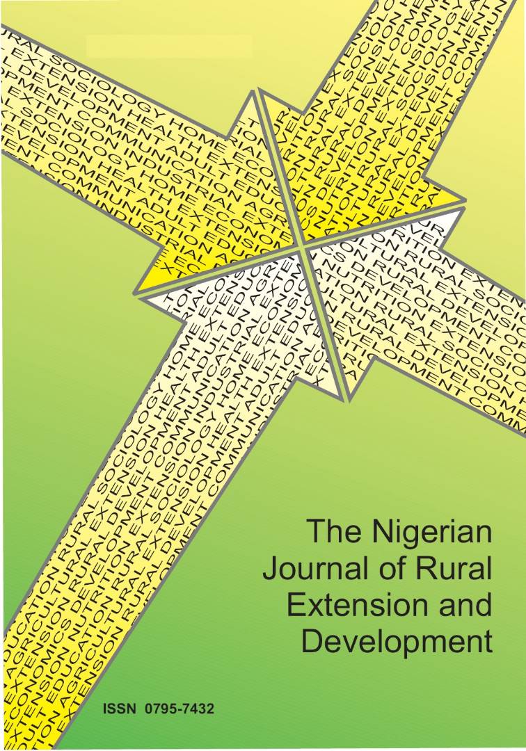 					View Vol. 12 No. 1 (2018): The Nigerian Journal of Rural Extension and Development (NJRED)
				