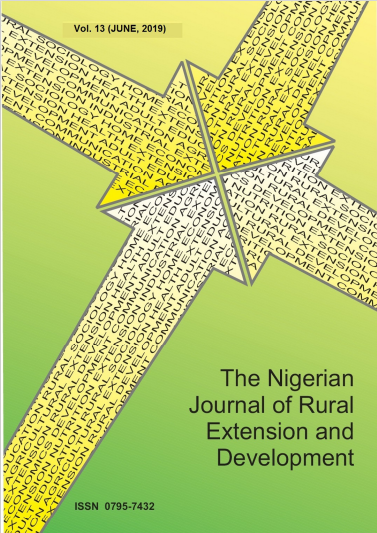 					View Vol. 13 No. 1 (2019): The Nigerian Journal of Rural Extension and Development (NJRED) 
				