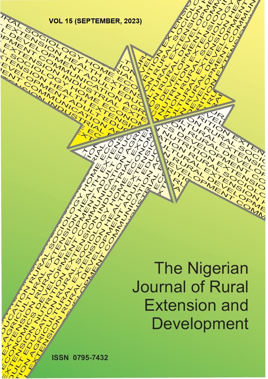					View Vol. 15 No. 1 (2023): The Nigerian Journal of Rural Extension and Development (NJRED)
				