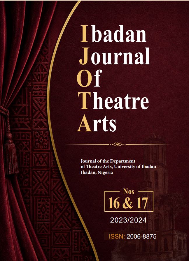 					View Vol. 17 (2024): IBADAN  JOURNAL  OF  THEATRE  ARTS (IJOTA)
				